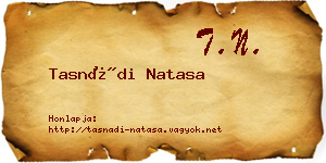 Tasnádi Natasa névjegykártya